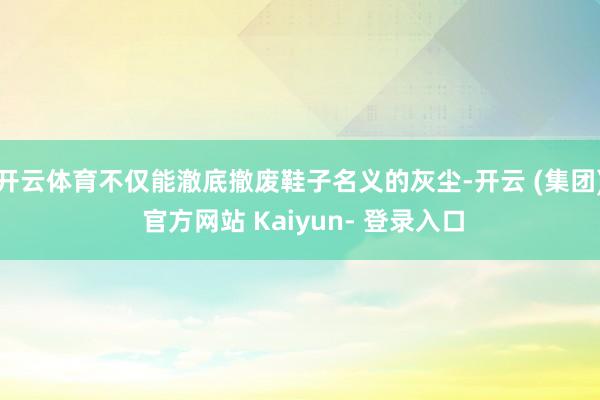 开云体育不仅能澈底撤废鞋子名义的灰尘-开云 (集团) 官方网站 Kaiyun- 登录入口